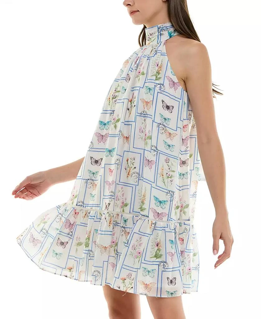 Taylor Petite Bow-Back Halter Mock Neck Trapeze Dress 5