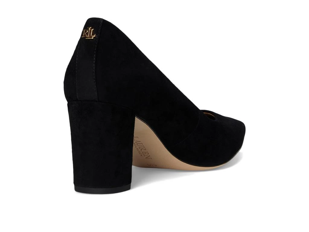 Ralph Lauren Lanette Suede Block-Heel Pumps 5