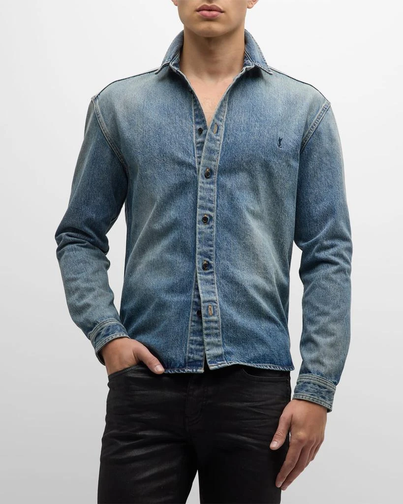 Yves Saint Laurent Men's Denim Shirt 4