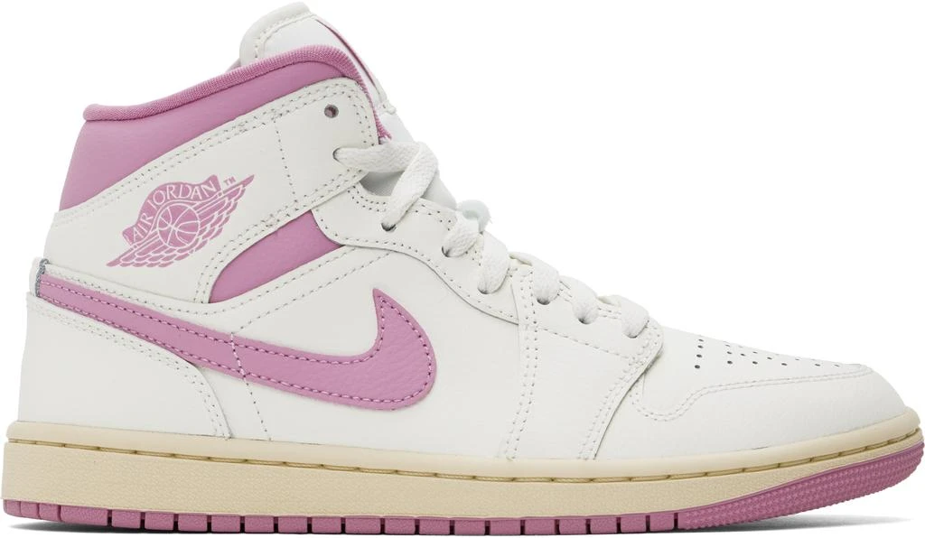 Jordan Pink & White Air Jordan 1 Mid Sneakers 1