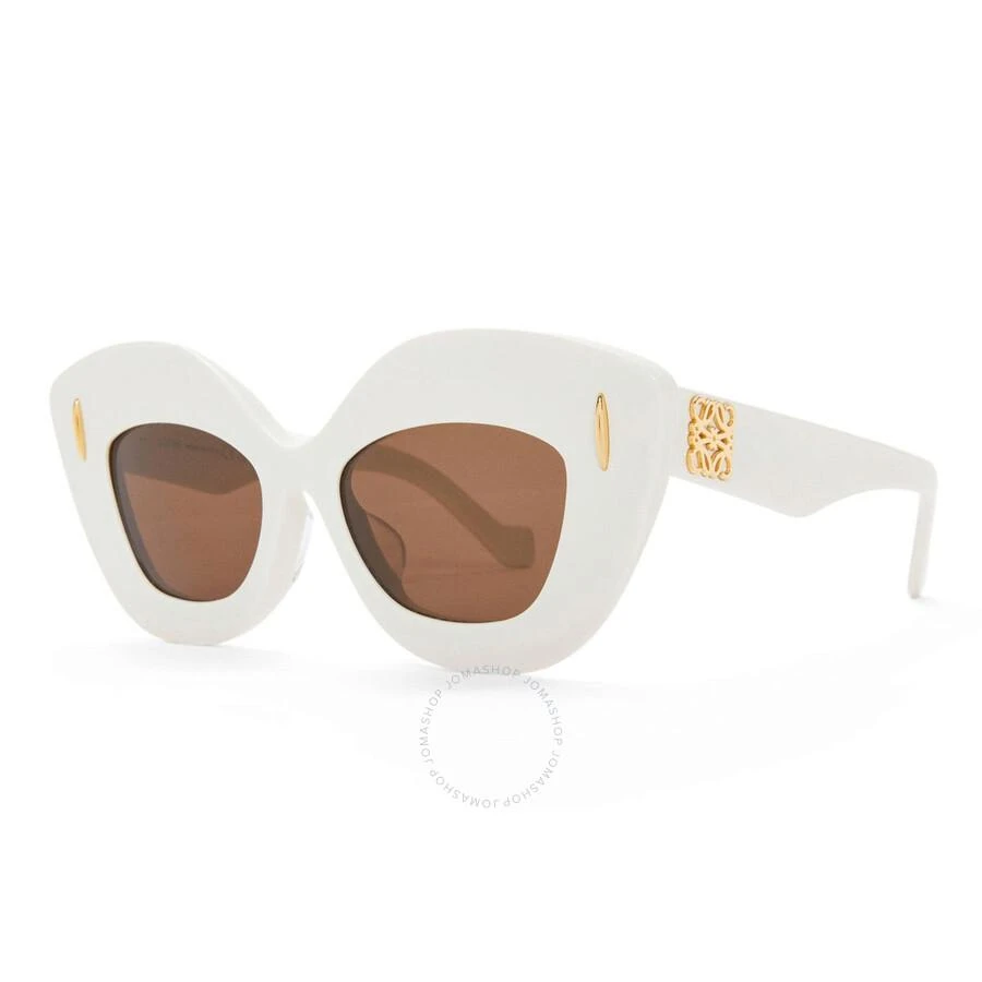 Loewe LW40127I 25E Sunglasses Ivory Cat Eye Frame, Brown Lenses Loewe Loewe LW40127I 53V Sunglasses Blonde Havana Cat Eye  main image 4