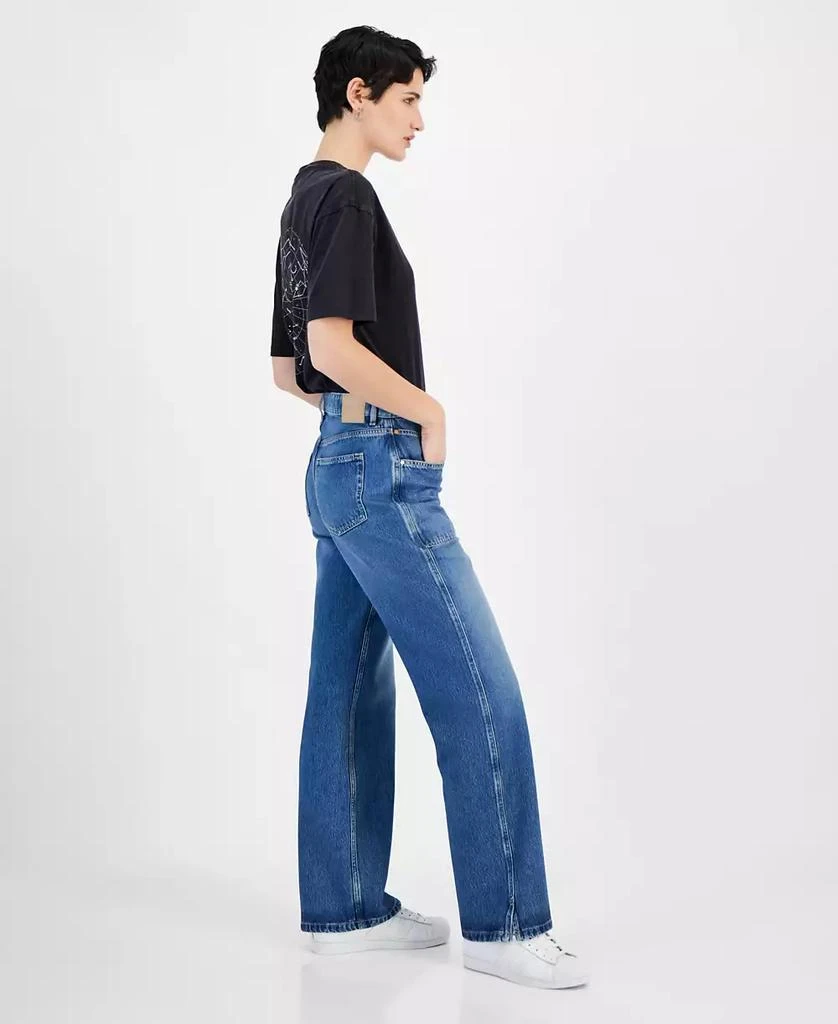 Hugo Boss Women's Soft Stretch Denim Wide-Leg Pants 2