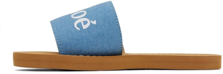 Chloé Kids Blue Printed Denim Sandals 3
