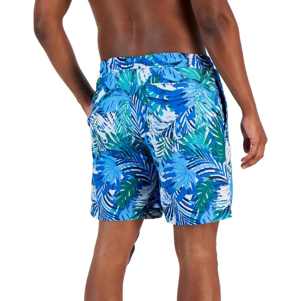 Club Room Mens Printed Polyester Swim Trunks