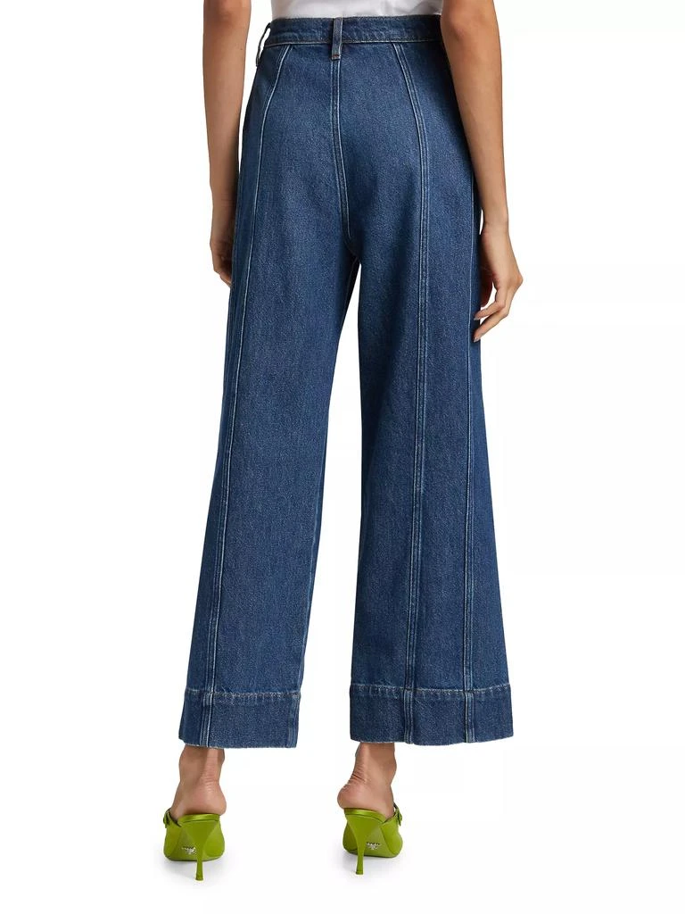 FRAME Seamed Wide-Leg Jeans 5