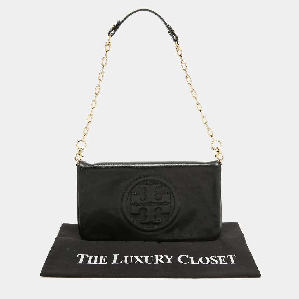 Tory Burch Tory Burch Black Leather Reva Chain Flap Bag 15