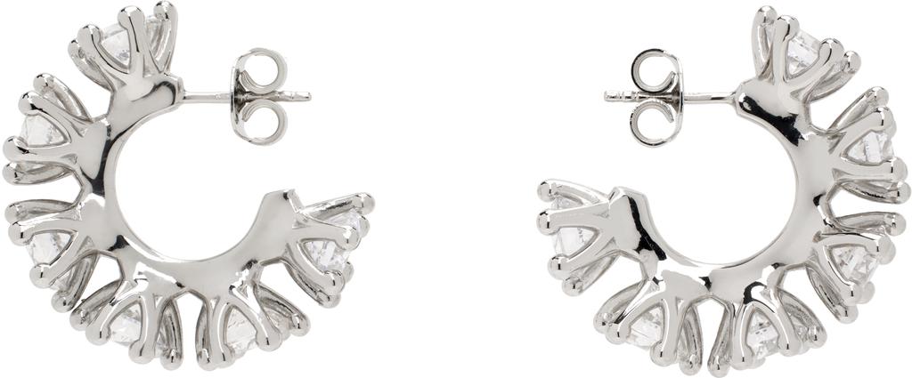D'heygere Silver Wheel Hoop Earrings