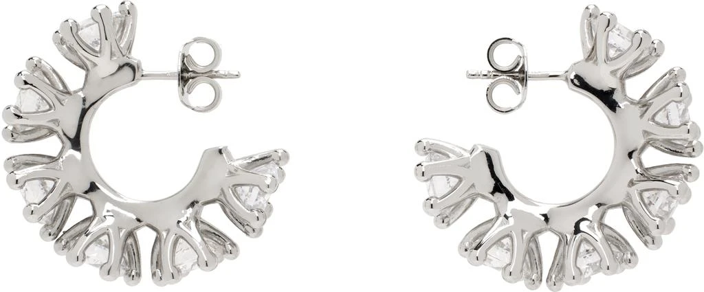 D'heygere Silver Wheel Hoop Earrings 1