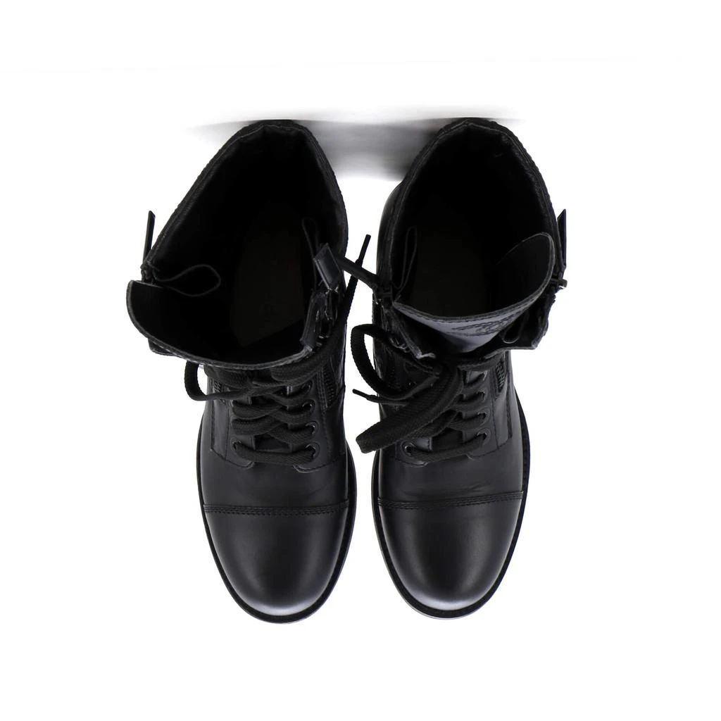 Chanel Women's CC Zip Up Combat Boots Quilted Leather 2