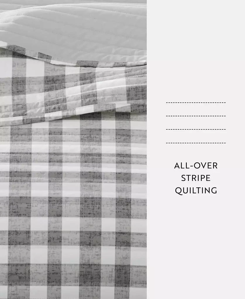 IENJOY HOME Watercolor Plaid Reversible 2-Pc. Quilt Set 4