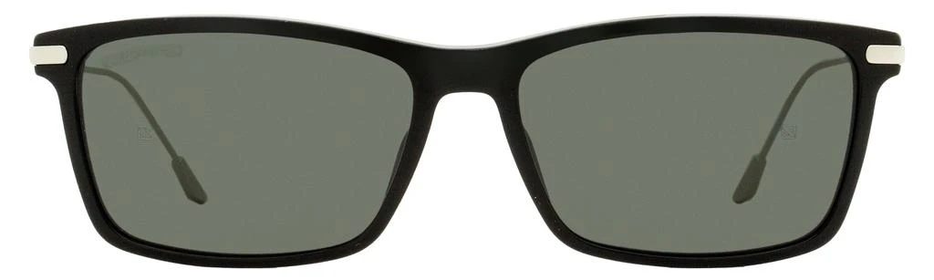 Longines Men's Rectangular Sunglasses LG0023 01A Black/Palladium 58mm 2