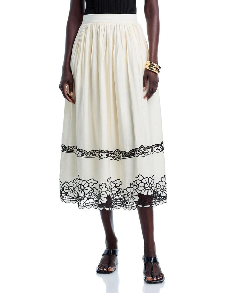 Tahari Embroidered Midi Skirt 1