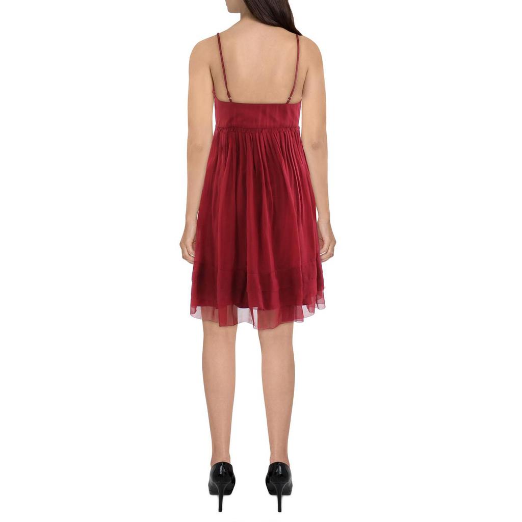 Amanda Uprichard Womens Chiffon Tiered Mini Dress