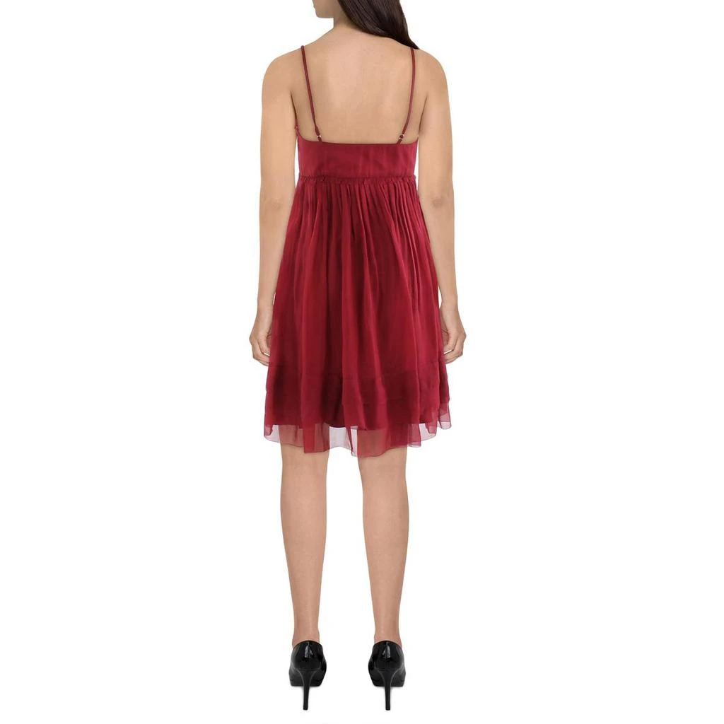 Amanda Uprichard Womens Chiffon Tiered Mini Dress 2