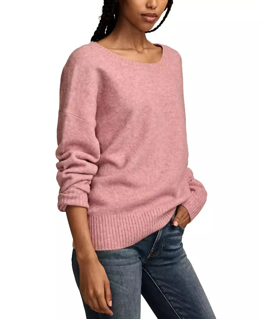 Lucky Brand Women��’ sCrewneck Long-Sleeve Pullover Sweater 3