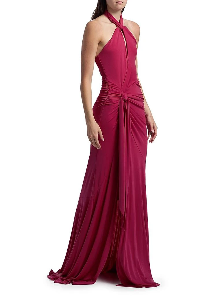 Cinq à Sept Gulliame Halter Keyhole Gown 2