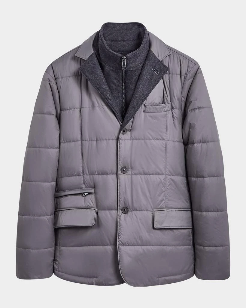 BUGATCHI Men's Padded Blazer Jacket with Bib 1