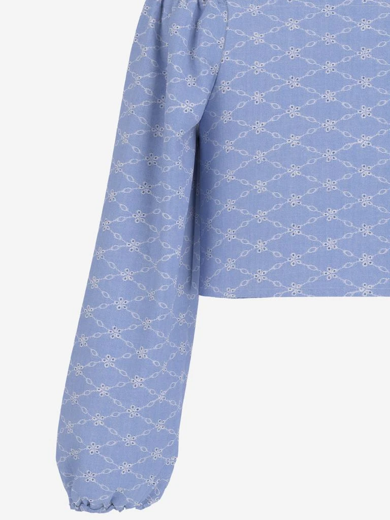 GUESS Girls Sangallo Oxford Blouse in Blue 4