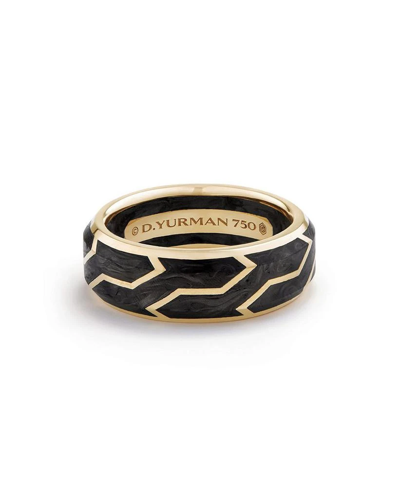 David Yurman Men's Forged Carbon Band Ring in 18K Gold 1