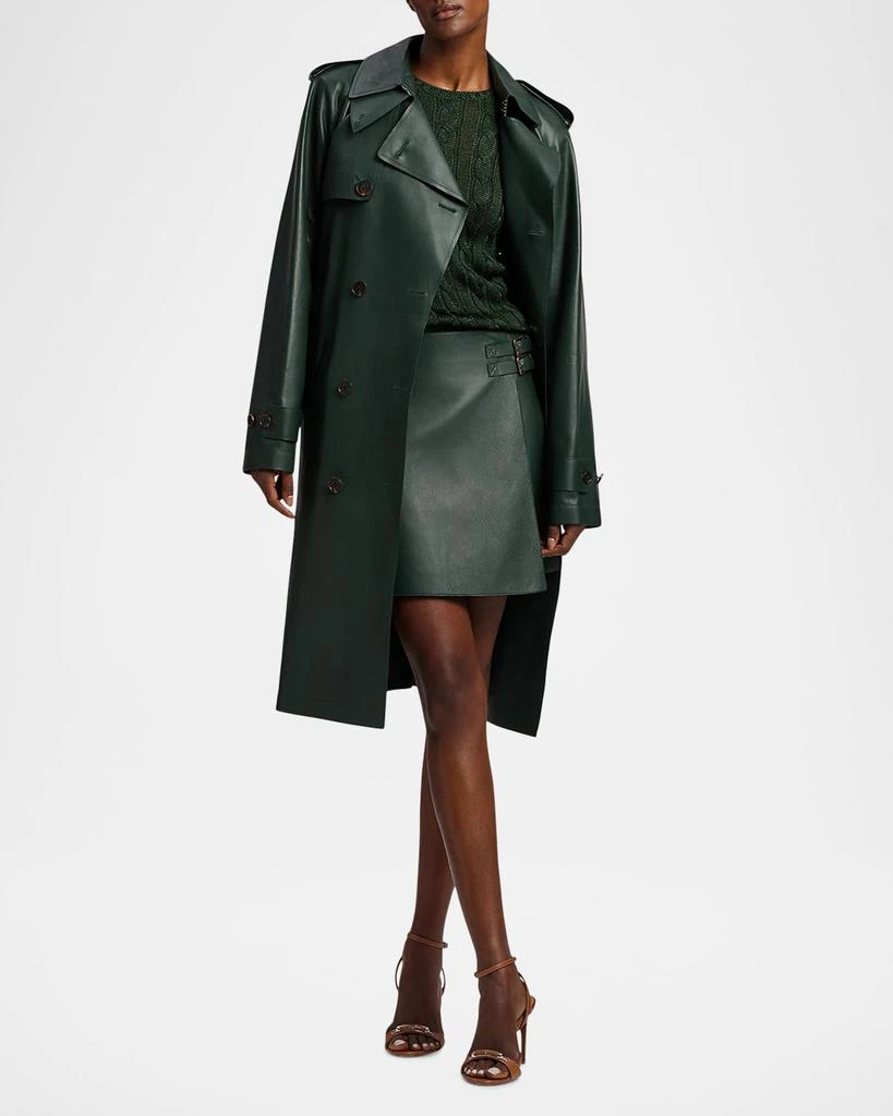 Ralph Lauren Niles Leather Trench Coat 2