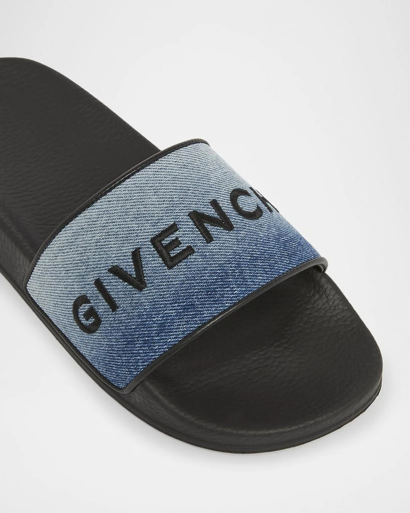 Givenchy Denim Logo Slide Sandals 4