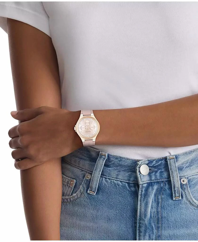 Calvin Klein Women's Vibrancy Blush Silicone Strap Watch 4
