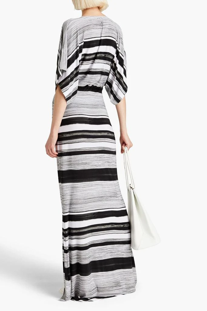norma kamali obie jersey maxi dress Obie striped stretch-jersey maxi dress