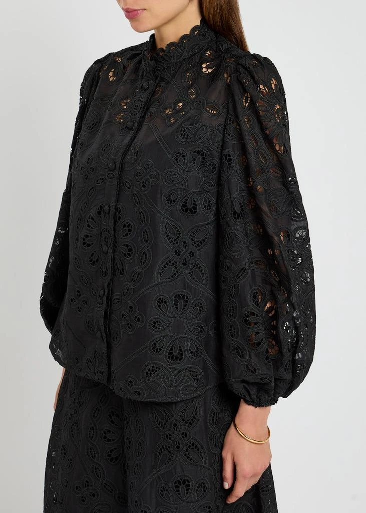 Zimmermann Rhiannon embroidered cotton blouse 2