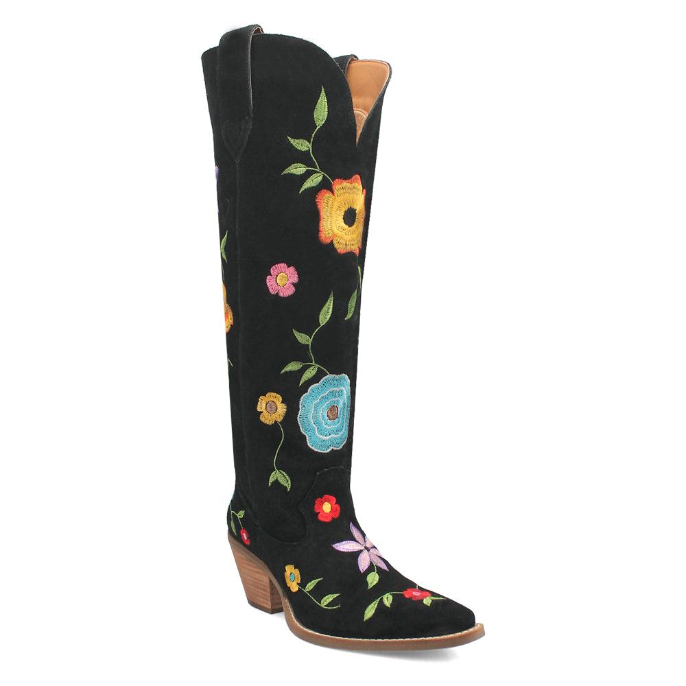 Dingo Flower Power Embroidered Floral Snip Toe Cowboy Boots