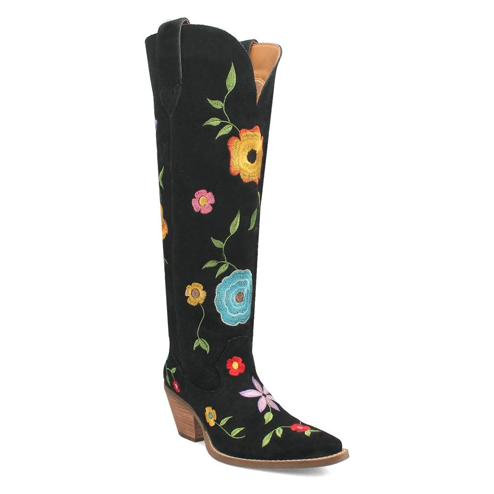 Dingo Flower Power Embroidered Floral Snip Toe Cowboy Boots 2