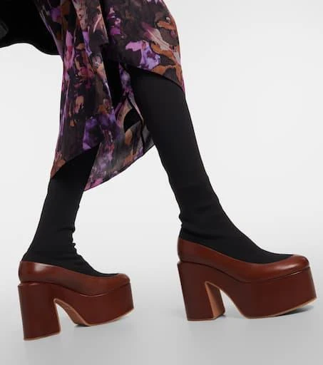 Dries Van Noten Leather-trimmed boots 4
