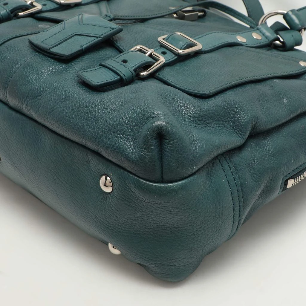 Yves Saint Laurent Yves Saint Laurent Green Leather Lover Satchel 15