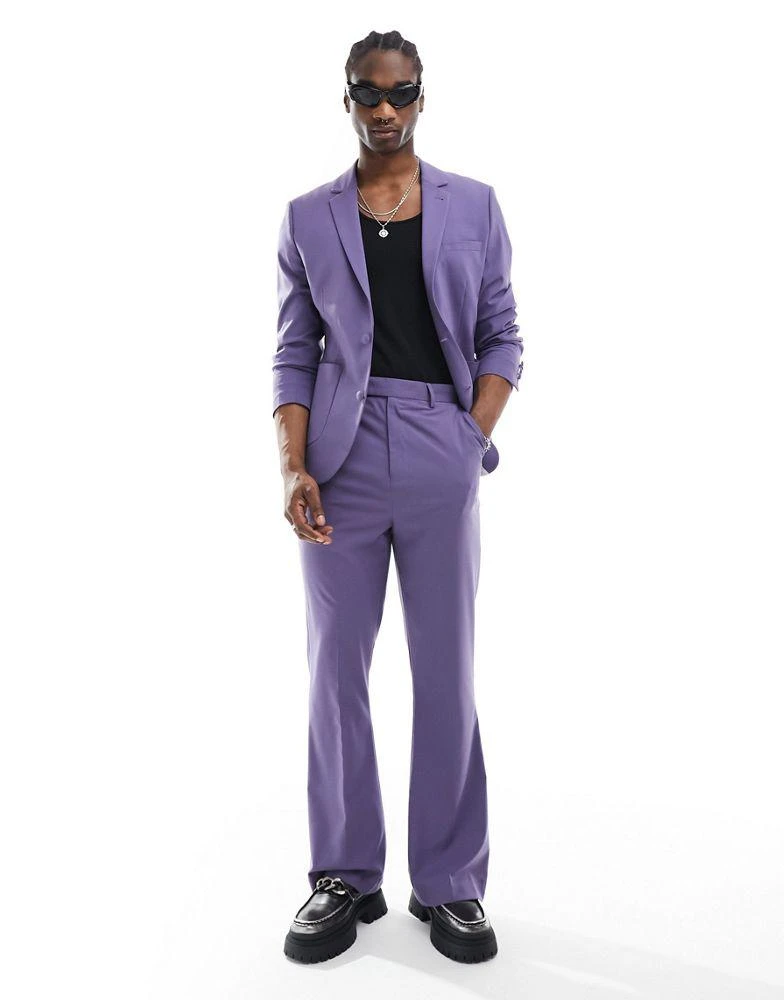 ASOS ASOS DESIGN skinny suit jacket in purple 3