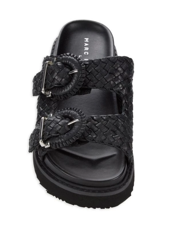 Marc Fisher Auggie ​Woven Leather Slide Sandals 5