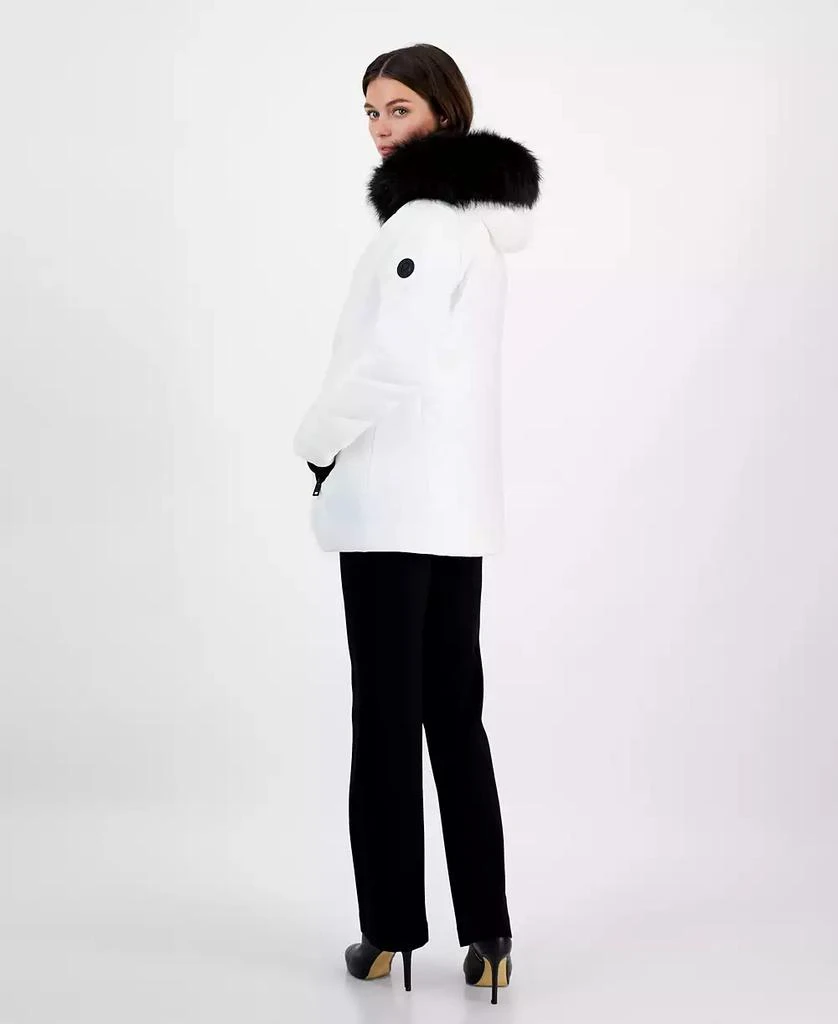 Michael Kors Women's Faux-Fur-Trim Hooded Puffer Coat, Created for Macy's 2