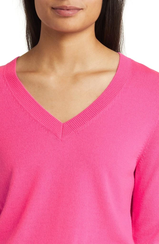 Caslon Wool Blend V-Neck Sweater 4