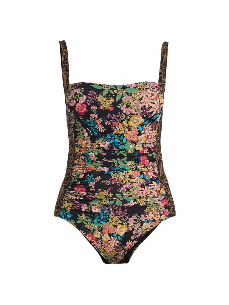 Johnny Was Millo Ruched One-Piece Swimsuit 1