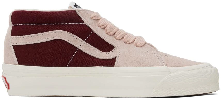 Vans Pink & Burgundy Vault OG SK8-Mid LX Sneakers 1