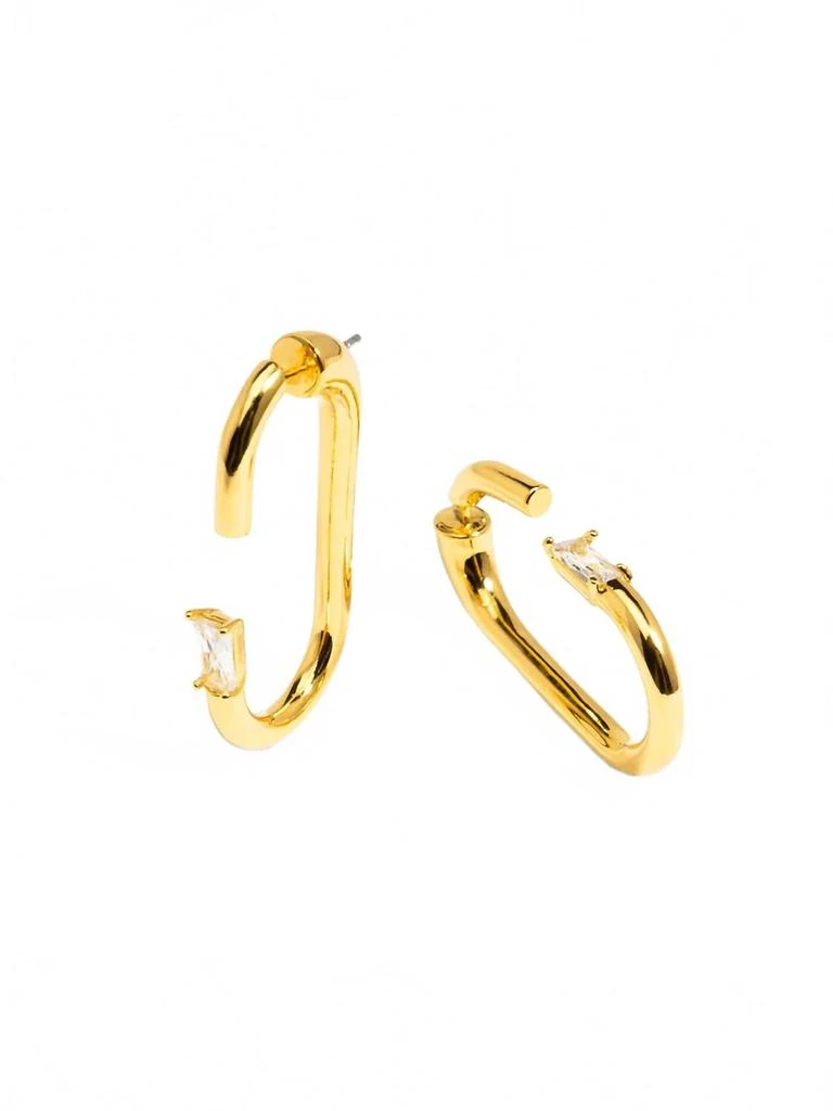 Rho Women
s Deconstructed Crystal Link Hoop Earring In Gold