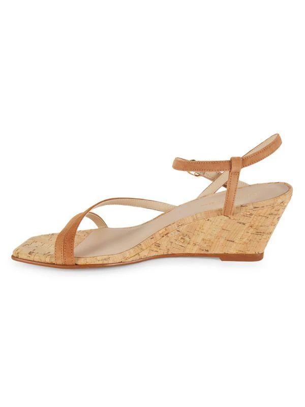 Stuart Weitzman Oasis 50MM Suede Cork Wedge Sandals 4