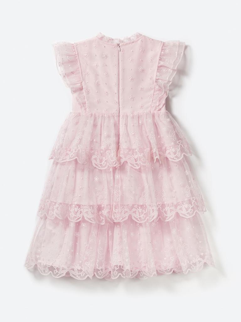 Self Portrait Girls Tulle Dress in Pink