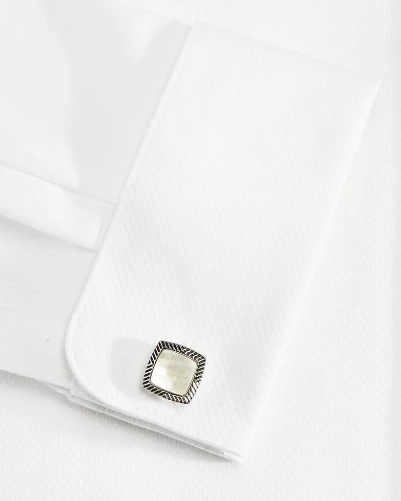 LINK UP Mother of Pearl Square Cufflinks 2