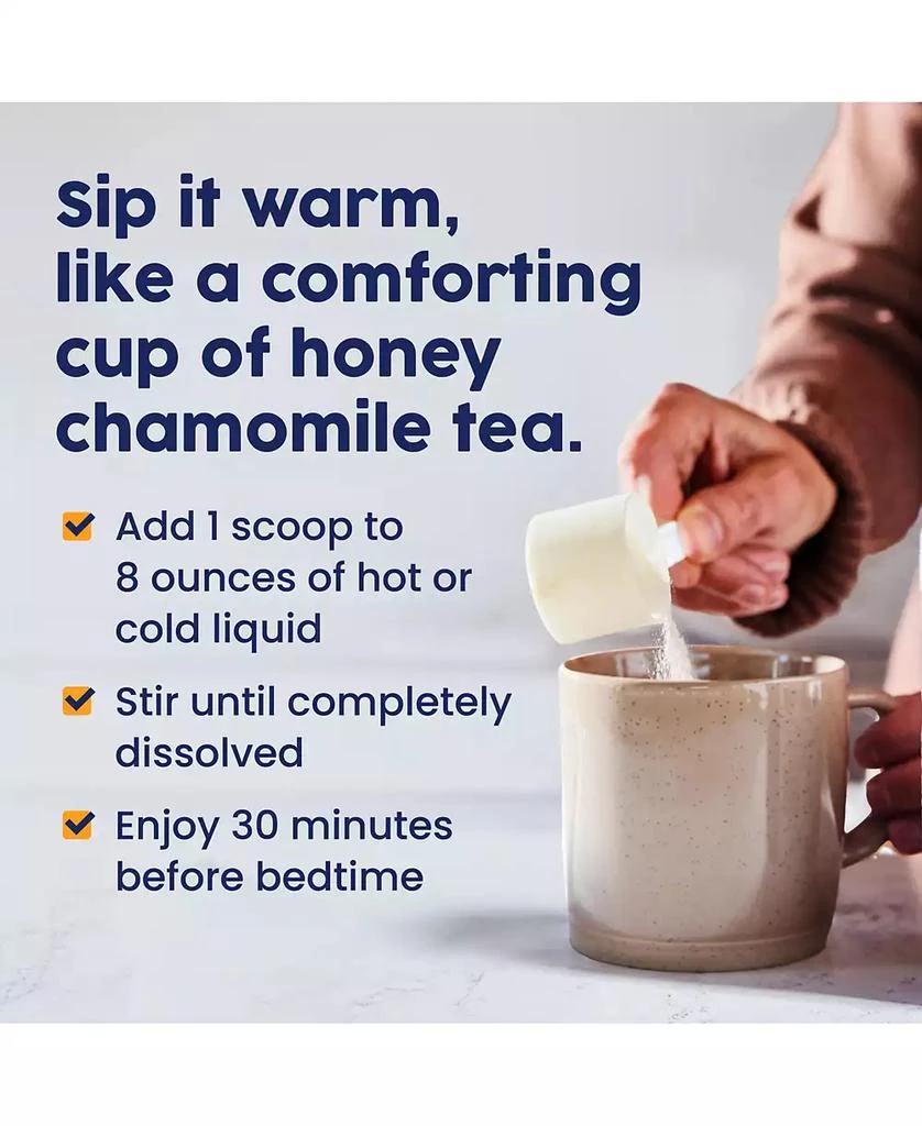 NativePath Collagen PM - Honey Chamomile Nighttime Collagen Peptides Powder with Magnesium, GABA, L-Theanine and Melatonin - 20 Servings 5