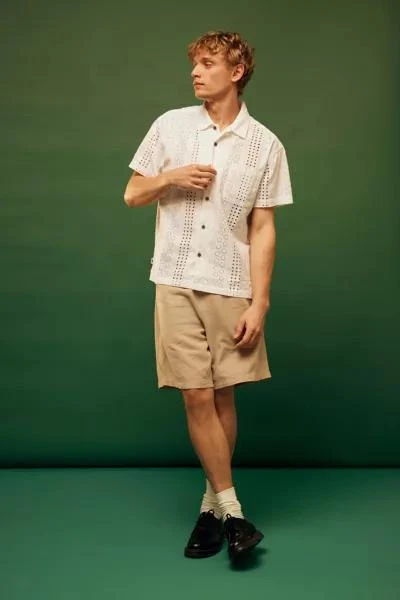 Obey OBEY Sunday Woven Eyelet Short Sleeve Button-Down Shirt 3