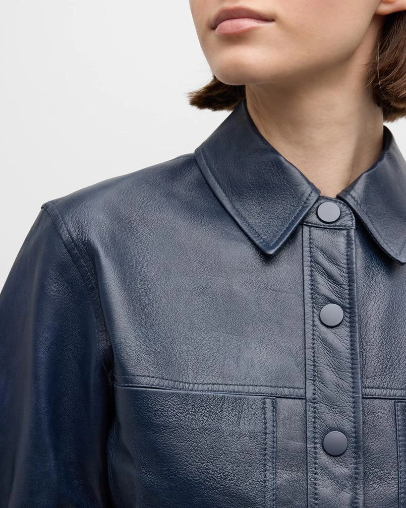 LaMarque Carolina Cropped Ruffle-Sleeve Leather Jacket 5