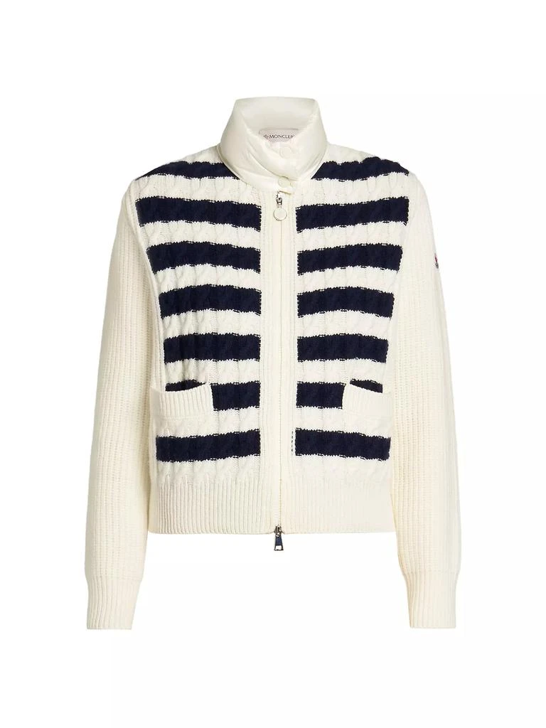 Moncler Striped Down Puffer Cardigan 1