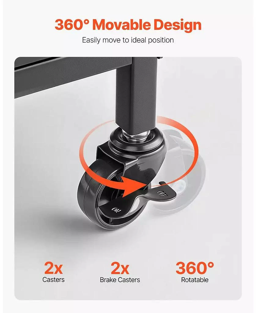 Mecale Fishing Rod Holder, 10-Rod Mobile Pole Rack Cart with Wheels for Garage or Home Fishing Gear Storage 6