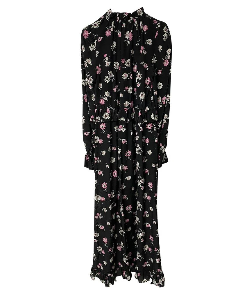 LES RÊVERIES Les Revêries Tie-front Maxi Dress in Floral Print Silk 5