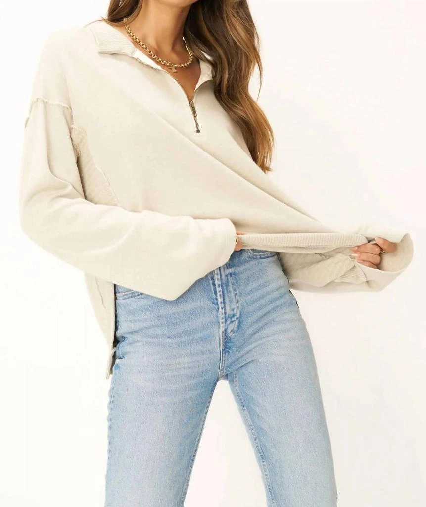 Project Social T Project Social T - Oliver Collared Half-Zip Sweatshirt 1