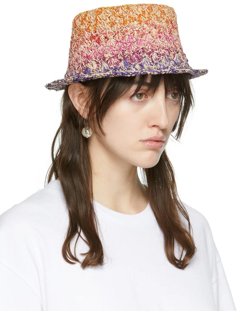 Isabel Marant Multicolor Raffia Hat 2